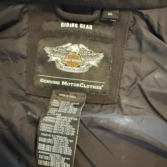 Harley Davidson Hooded Riding Jacket w/ Armor - Picture 6 of 7